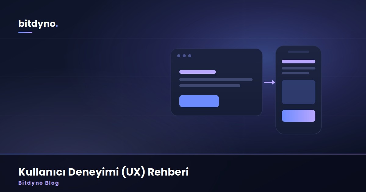 Güzel Site Yetmiyor, Kullanışlı Olmalı: Kullanıcı Deneyimi (UX) Rehberi — Bitdyno Blog