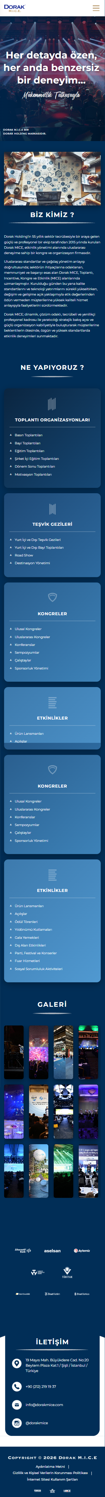 Dorak MICE — mobil görünüm