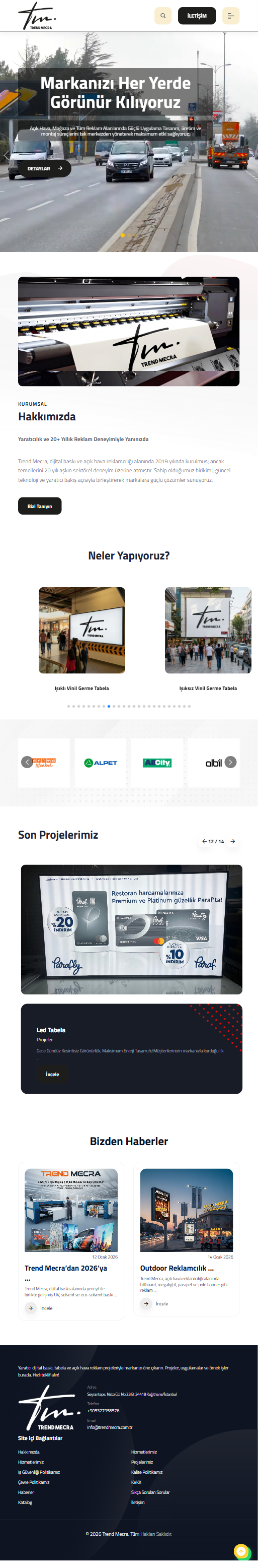 Trend Mecra — tablet görünüm