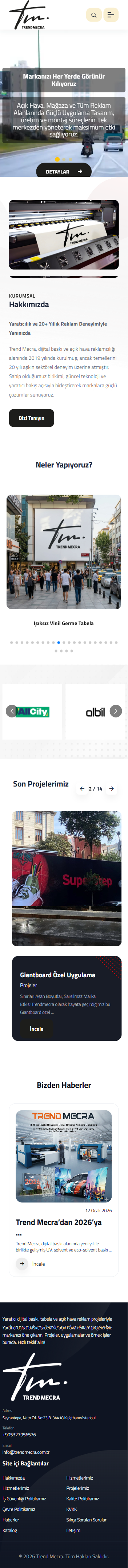 Trend Mecra — mobil görünüm